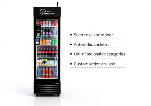 HAHA AI Smart Open-Front Vending Machine 245 Capacity Unit Black-2