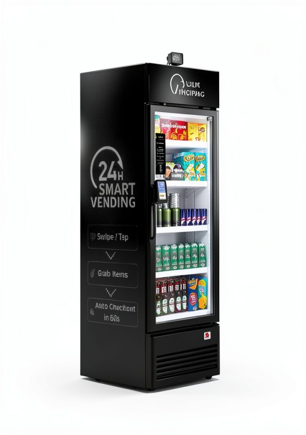 HAHA AI Smart Open-Front Vending Machine 245 Capacity Unit Black-6