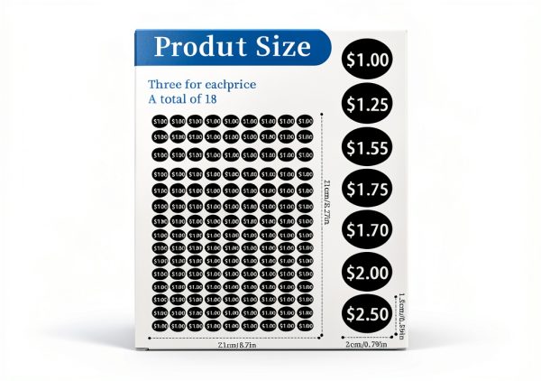 2160 Pcs Black Vending Machine Price Labels InnoHHustle 6 Prices-1