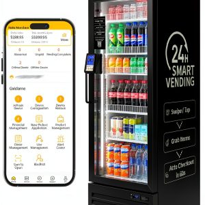 HAHA AI Smart Open-Front Vending Machine 245 Capacity Unit Black-0