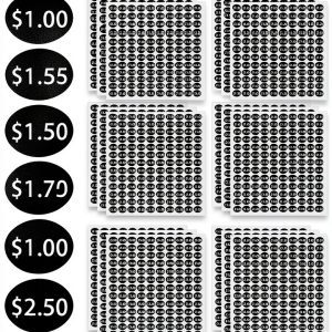 2160 Pcs Black Vending Machine Price Labels InnoHHustle 6 Prices-0