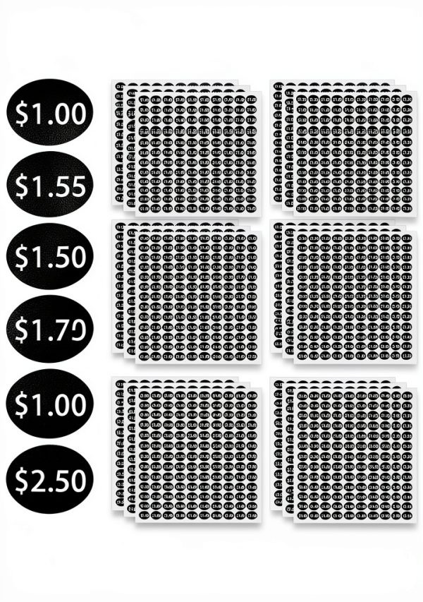 2160 Pcs Black Vending Machine Price Labels InnoHHustle 6 Prices-0